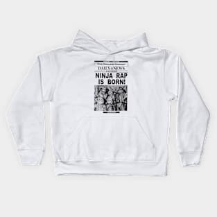 Ninja Rap Newspaper Kids Hoodie